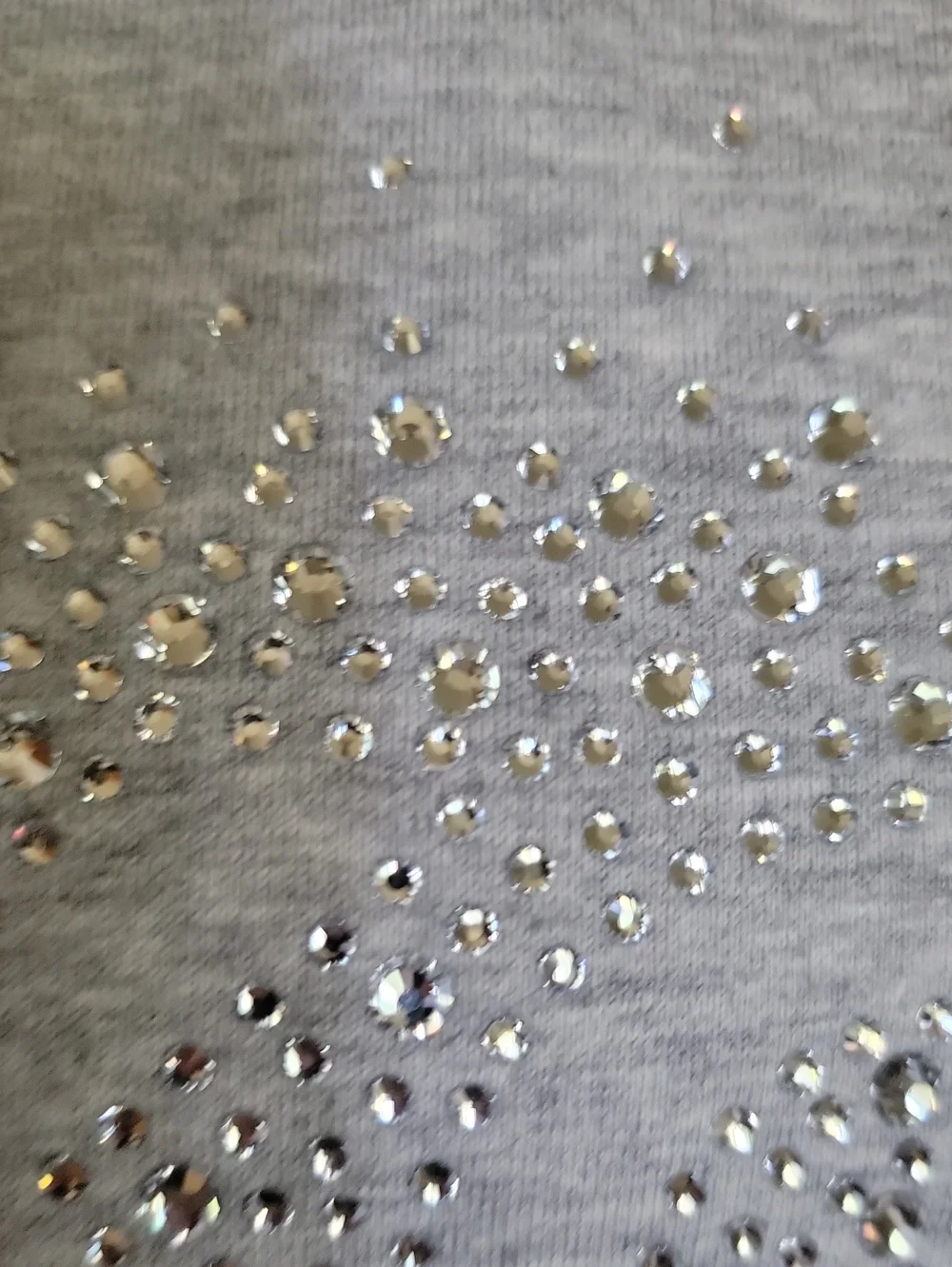 Michael Kors Light Gray Rhinestone Logo Sweatshirt